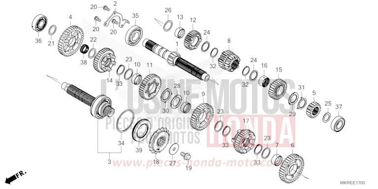 BOITE DE VITESSES de CBR1000RR SP SP1 SP2 MAT PEARL MORION BLACK (NHC33) 2024